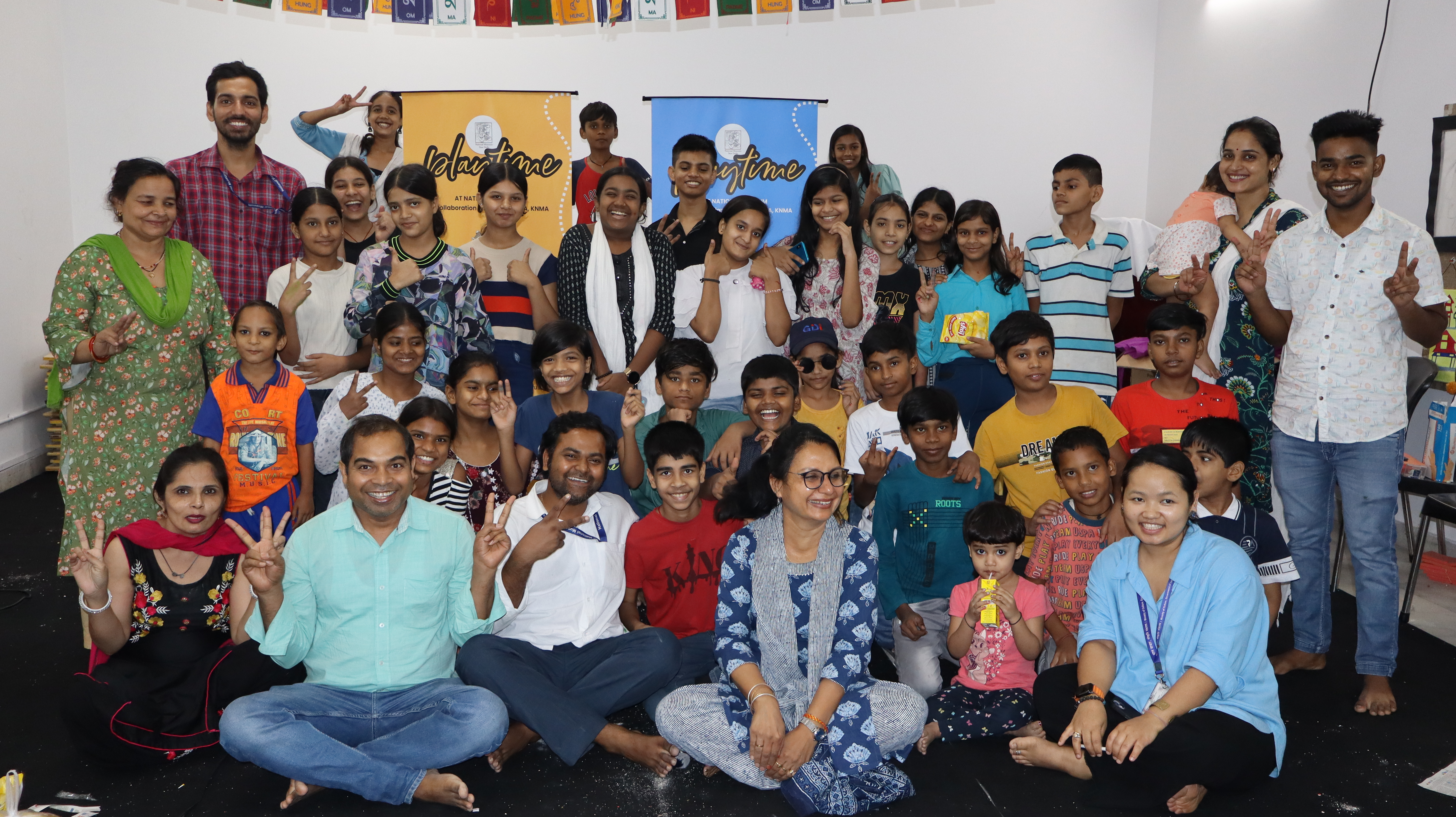 LensKart Foundation team interacting with children