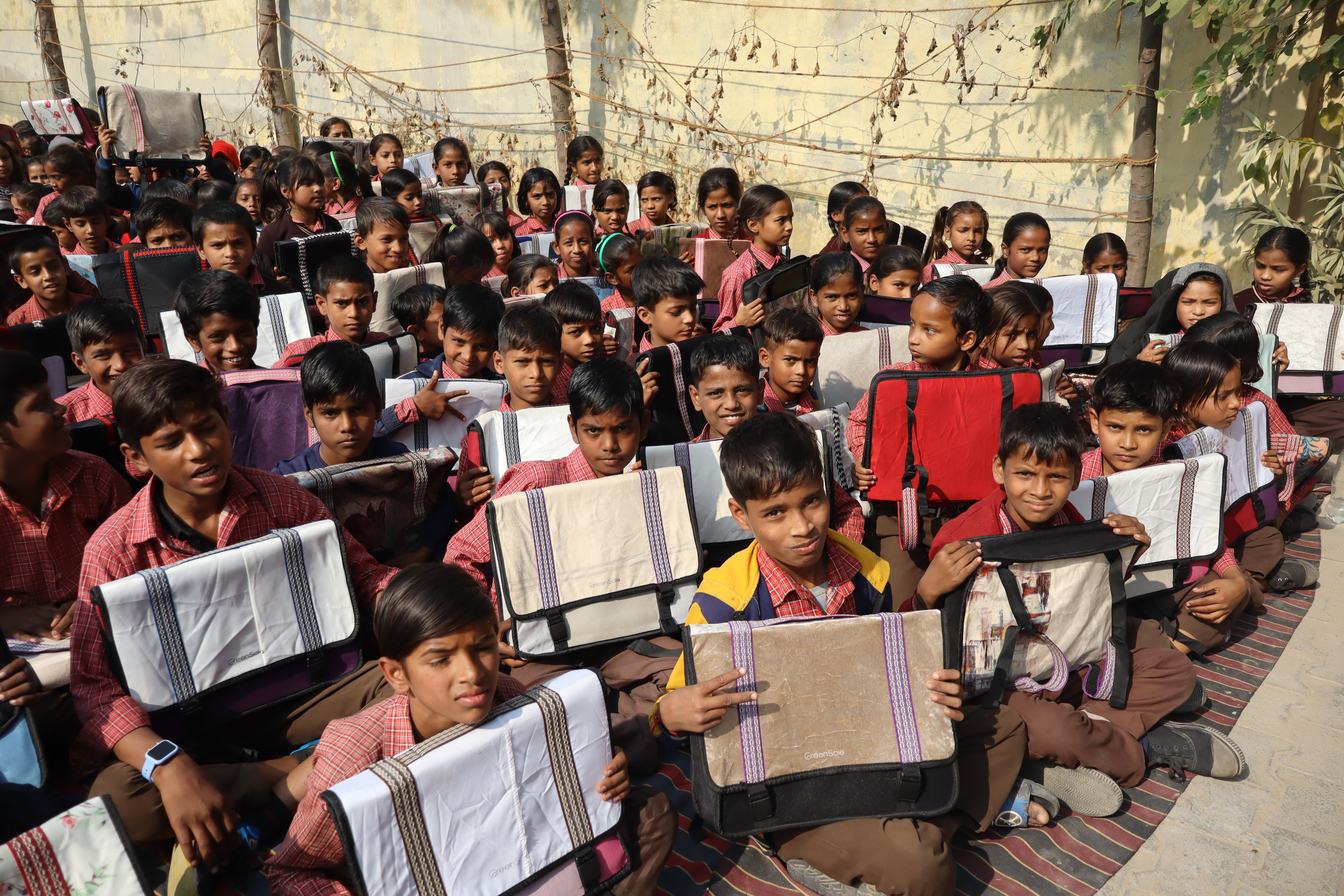 LensKart Foundation team interacting with children