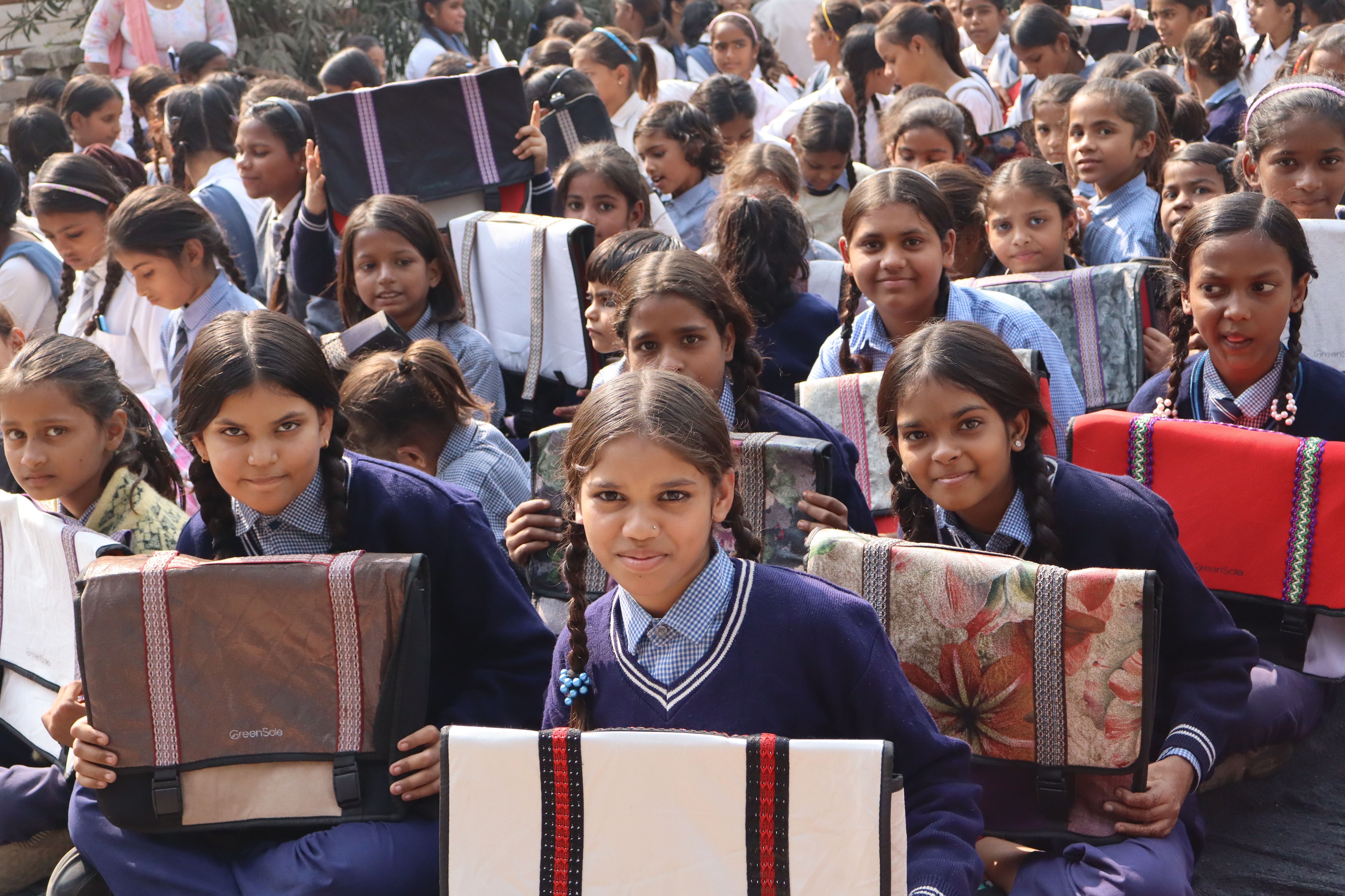 LensKart Foundation team interacting with children